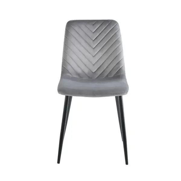 Krzesło tapicerowane szary nogi czarny K5-ZA 1